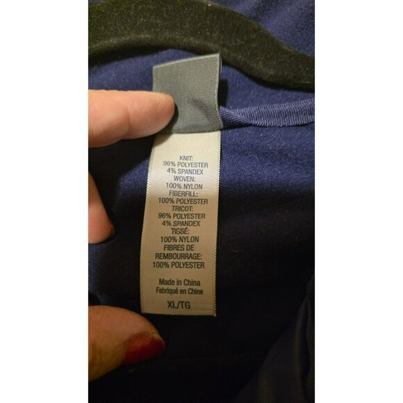 Champion Jacket Quarter Zip Womens Size XL Blue Thumb Holes Duo Dry Camp Hike - Picture 11 of 12